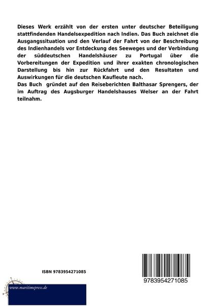 Produktbild: Die erste Handelsreise der Welser und Fugger nach Indien 1505/06