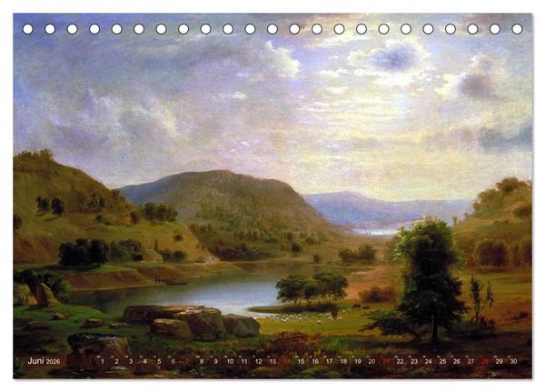 Produktbild: Gemalte Landschaften (Tischkalender 2026 DIN A5 quer), CALVENDO Monatskalender