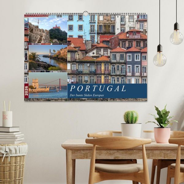 Produktbild: Portugal, der bunte S&uuml;den Europas (Wandkalender 2026 DIN A2 quer), CALVENDO Monatskalender