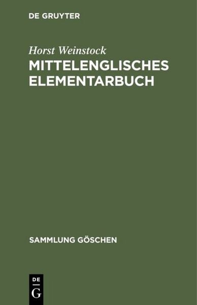 Produktbild: Mittelenglisches Elementarbuch