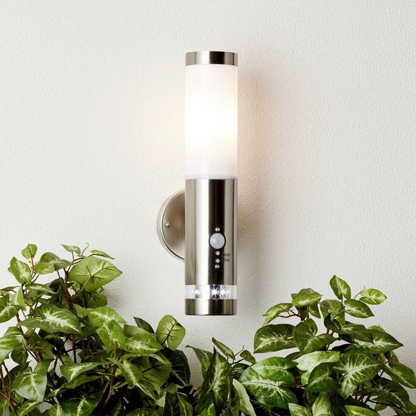 Produktbild: Brilliant Bole G96131/82 Au&szlig;enwandleuchte mit Bewegungsmelder Halogen E27 60W Edelstahl