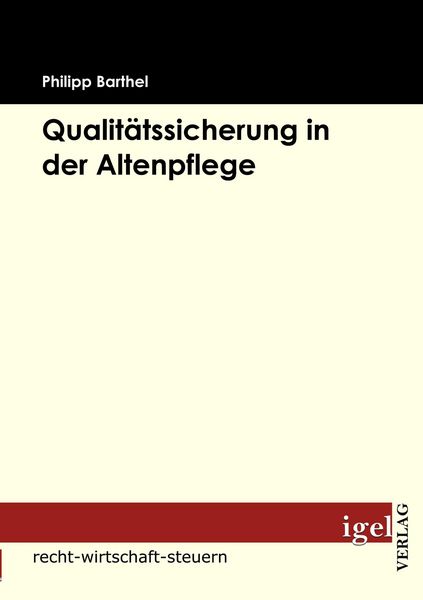 Produktbild: Qualit&auml;tssicherung in der Altenpflege