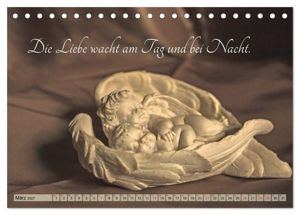 Produktbild: Engel - Die Worte der Liebe (Tischkalender 2027 DIN A5 quer), CALVENDO Monatskalender