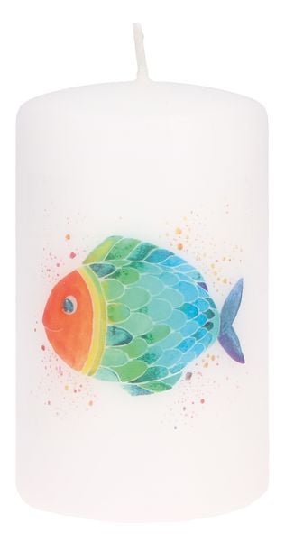 Produktbild: Stumpenkerze - Regenbogenfisch