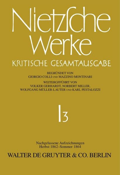 Produktbild: Nachgelassene Aufzeichnungen (Herbst 1862 - Sommer 1864)