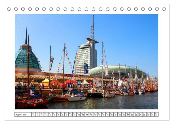 Produktbild: Windjammer - Bremerhaven (Tischkalender 2026 DIN A5 quer), CALVENDO Monatskalender