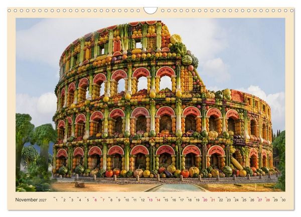 Produktbild: Historische Reiseziele f&uuml;r Vegetarier (Wandkalender 2027 DIN A3 quer), CALVENDO Monatskalender