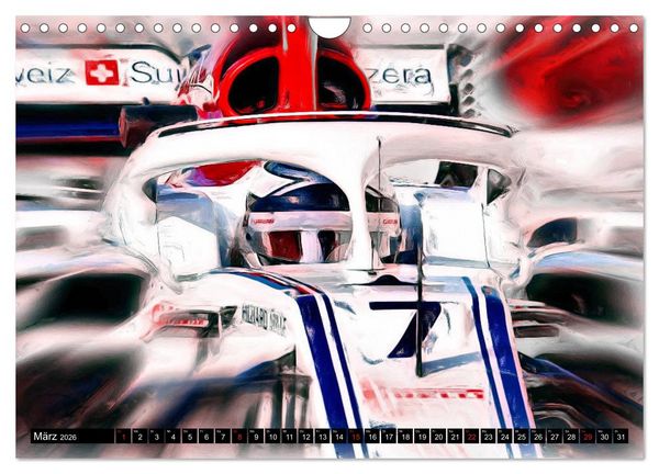 Produktbild: Vollgas im Monoposto - Digital Arts rund um die Formel 1 von Jean-Louis Glineur (Wandkalender 2026 DIN A4 quer), CALVENDO Monatskalender