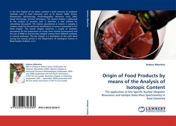Produktbild: Origin of Food Products by means of the Analysis of Isotopic Content
