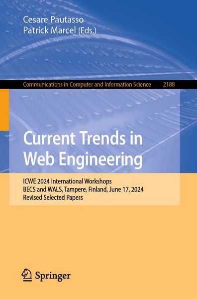 Produktbild: Current Trends in Web Engineering