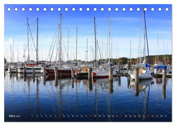 Produktbild: YACHTH&Auml;FEN AN DER OSTSEE (Tischkalender 2027 DIN A5 quer), CALVENDO Monatskalender