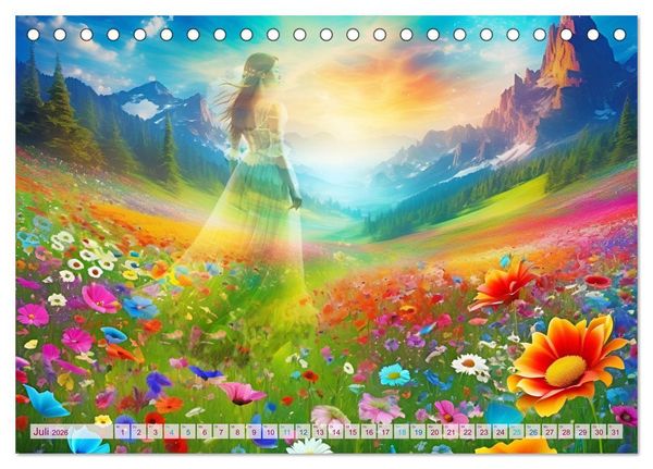 Produktbild: Clara tr&auml;umt - M&auml;rchenhafte Traumfantasien (Tischkalender 2026 DIN A5 quer), CALVENDO Monatskalender