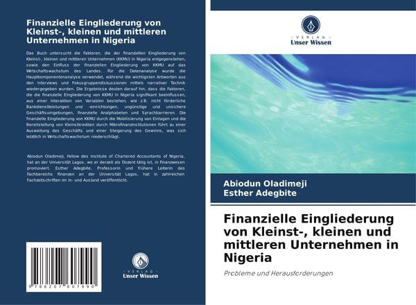 Finanzielle Eingliederung von Kleinst-, kleinen und mittleren Unternehmen in Nigeria, Taschenbuch von Abiodun Oladimeji , Esther Adegbite, Verlag