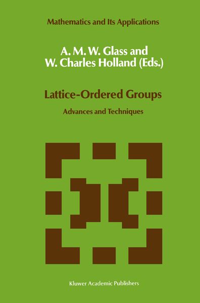 Produktbild: Lattice-Ordered Groups