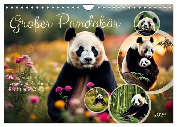 Produktbild: Gro&szlig;er Pandab&auml;r (Wandkalender 2026 DIN A4 quer), CALVENDO Monatskalender