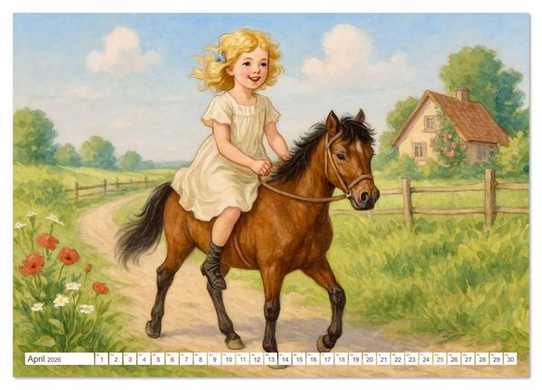 Produktbild: Else Ury (hochwertiger Premium Wandkalender 2026 DIN A2 quer), Kunstdruck in Hochglanz