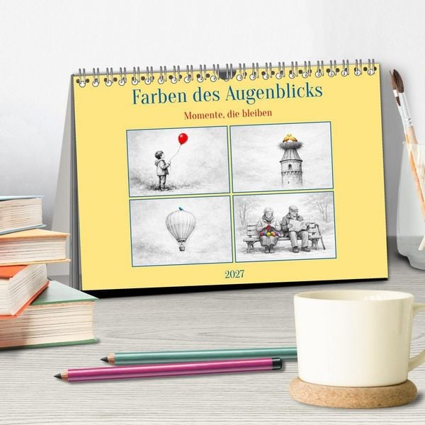 Produktbild: Farben des Augenblicks - Momente, die bleiben (Tischkalender 2027 DIN A5 quer), CALVENDO Monatskalender