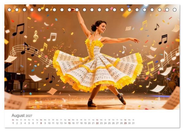 Produktbild: Tanz durch Traumwelten - Fantastische T&auml;nzerinnen in surrealen Klangr&auml;umen (Tischkalender 2027 DIN A5 quer), CALVENDO Monatskalender