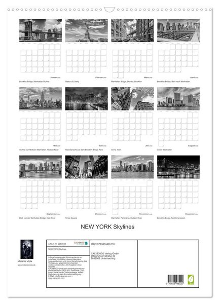 Produktbild: NEW YORK Skylines (Wandkalender 2026 DIN A2 hoch), CALVENDO Monatskalender