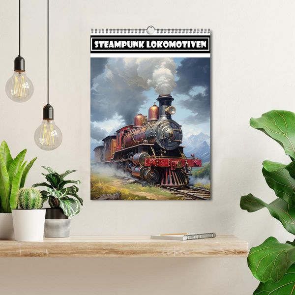 Produktbild: Steampunk Lokomotiven (Wandkalender 2026 DIN A3 hoch), CALVENDO Monatskalender