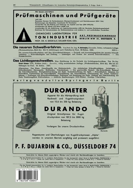 Produktbild: Die Bearbeitung von Fragen der Schweisstechnik an den Deutschen Materialpr&uuml;fungs&auml;mtern