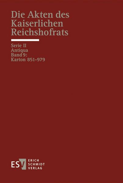Produktbild: Die Akten des Kaiserlichen Reichshofrats (RHR)