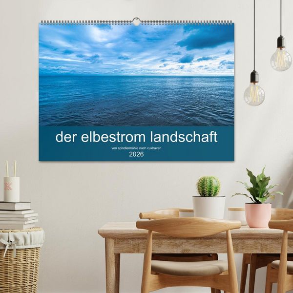 Produktbild: der elbestrom landschaft (Wandkalender 2026 DIN A2 quer), CALVENDO Monatskalender