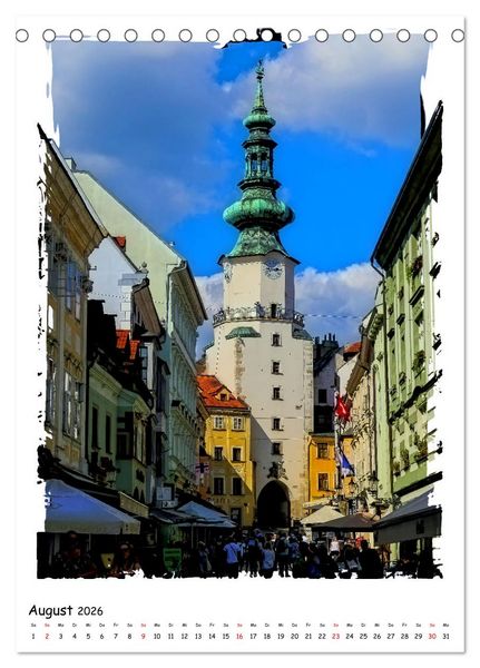 Produktbild: Ein Tag in Bratislava (Tischkalender 2026 DIN A5 hoch), CALVENDO Monatskalender