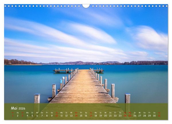Produktbild: Stege - Seefotografie (Wandkalender 2026 DIN A3 quer), CALVENDO Monatskalender
