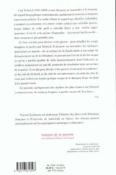 Produktbild: Guy Debord : la r&eacute;volution au service de la po&eacute;sie
