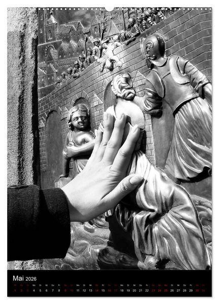 Produktbild: Prag - Die goldene Stadt in monochrom (hochwertiger Premium Wandkalender 2026 DIN A2 hoch), Kunstdruck in Hochglanz