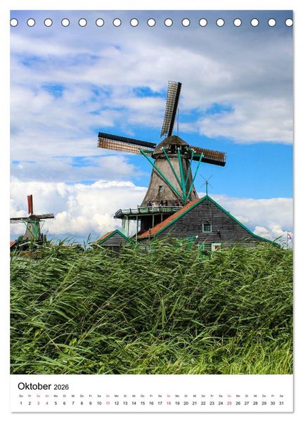 Produktbild: Die Windm&uuml;hle - Eindr&uuml;cke und Momente (Tischkalender 2026 DIN A5 hoch), CALVENDO Monatskalender