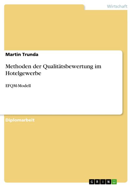 Produktbild: Methoden der Qualit&auml;tsbewertung im Hotelgewerbe