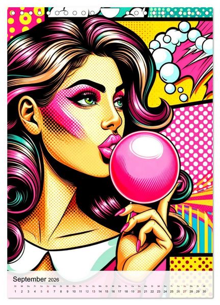 Produktbild: Pop Art - In der &Auml;ra der K&uuml;nstlichen Intelligenz (Wandkalender 2026 DIN A4 hoch), CALVENDO Monatskalender
