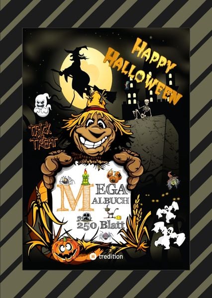 Produktbild: Xxl Mega Malbuch - Halloween - 250 Tolle Motive - Geister - Hexen - Monster - Vampire - Zombies - K&uuml;rbise - Villen