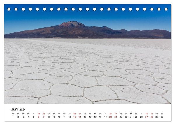 Produktbild: Bolivien - Einzigartige Landschaft (Tischkalender 2026 DIN A5 quer), CALVENDO Monatskalender