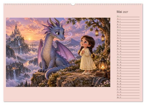 Produktbild: Mila und die Nacht der Fabelwesen (Wandkalender 2027 DIN A2 quer), CALVENDO Monatskalender