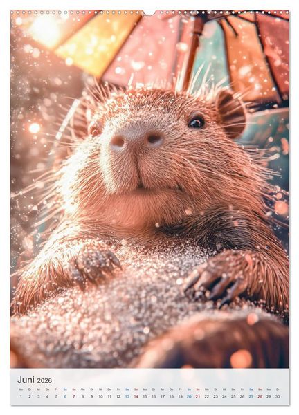 Produktbild: Capybara und Gem&uuml;tlichkeit (hochwertiger Premium Wandkalender 2026 DIN A2 hoch), Kunstdruck in Hochglanz