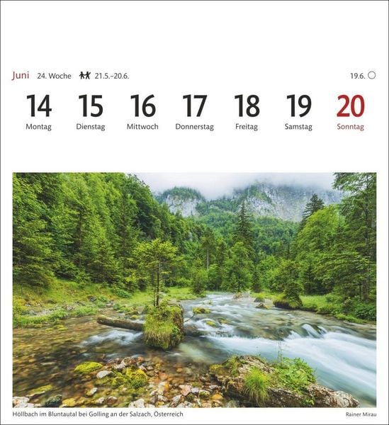 Produktbild: Alpen Sehnsuchtskalender 2027 - Wochenkalender mit 53 Postkarten