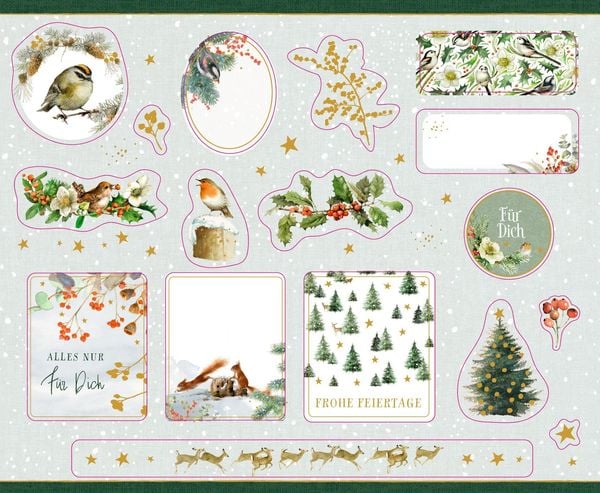 Produktbild: Stickerbuch: Zauberhafte Weihnachtssticker - M. Bastin