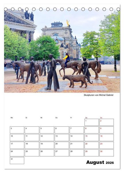 Produktbild: Prachtvolles Dresden (Tischkalender 2026 DIN A5 hoch), CALVENDO Monatskalender