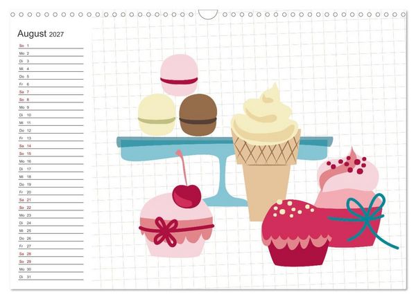 Produktbild: Fast Food Illustration (Wandkalender 2027 DIN A3 quer), CALVENDO Monatskalender