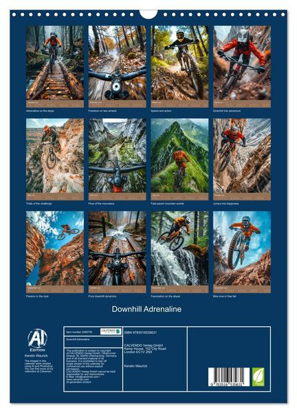 Produktbild: Downhill Adrenaline (Wall Calendar 2026 DIN A3 portrait), CALVENDO 12 Month Wall Calendar