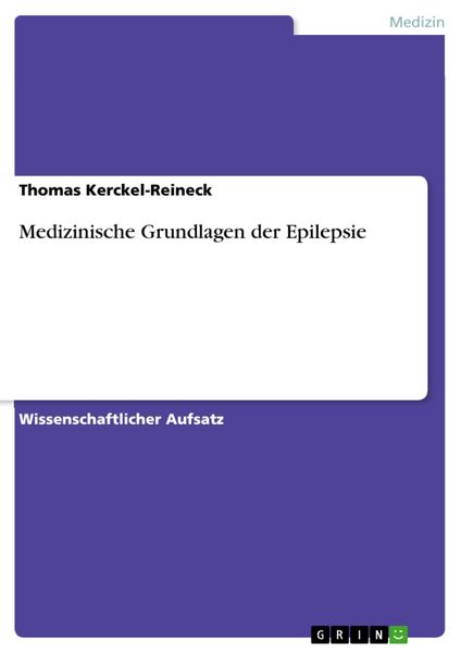 Produktbild: Medizinische Grundlagen der Epilepsie