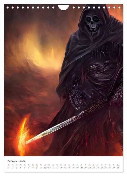 Produktbild: Dark Fantasy Art - Helden und Monster (Wandkalender 2026 DIN A4 hoch), CALVENDO Monatskalender