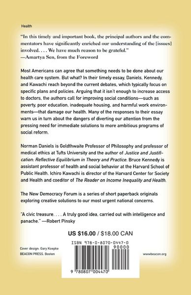 Produktbild: Is Inequality Bad For Our Health?