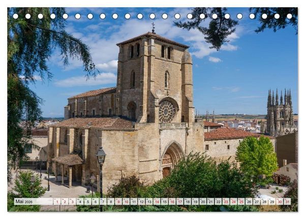 Produktbild: Ein Spaziergang durch Burgos (Tischkalender 2026 DIN A5 quer), CALVENDO Monatskalender