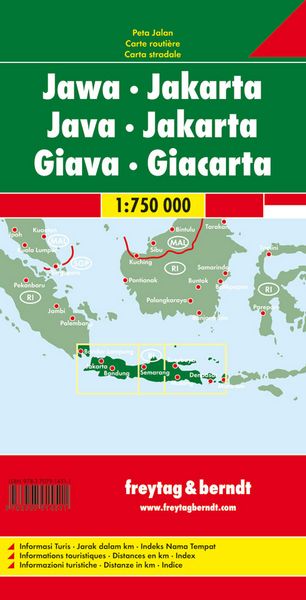 Produktbild: freytag & berndt Stra&szlig;enkarte Java - Jakarta 1:750.000