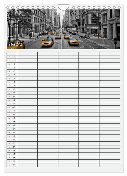 Produktbild: NEW YORK CITY Teamplaner (Wandkalender 2026 DIN A4 hoch), CALVENDO Monatskalender
