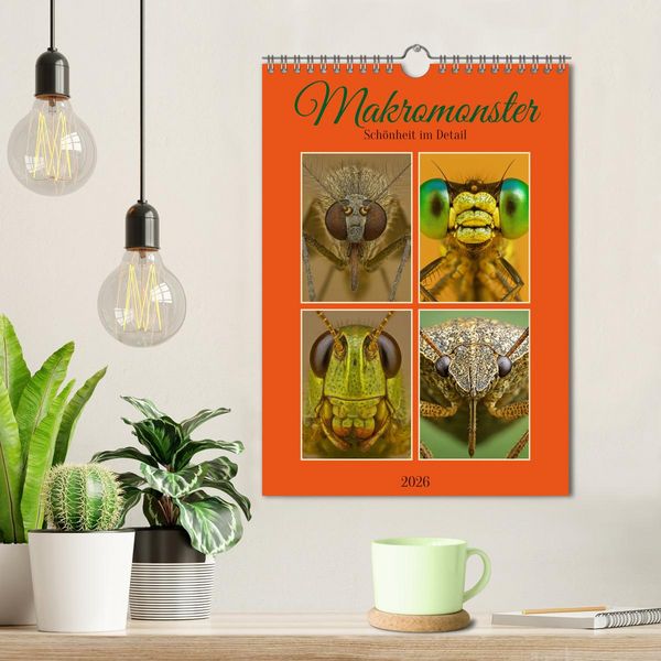 Produktbild: Makromonster - Sch&ouml;nheit im Detail (Wandkalender 2026 DIN A4 hoch), CALVENDO Monatskalender